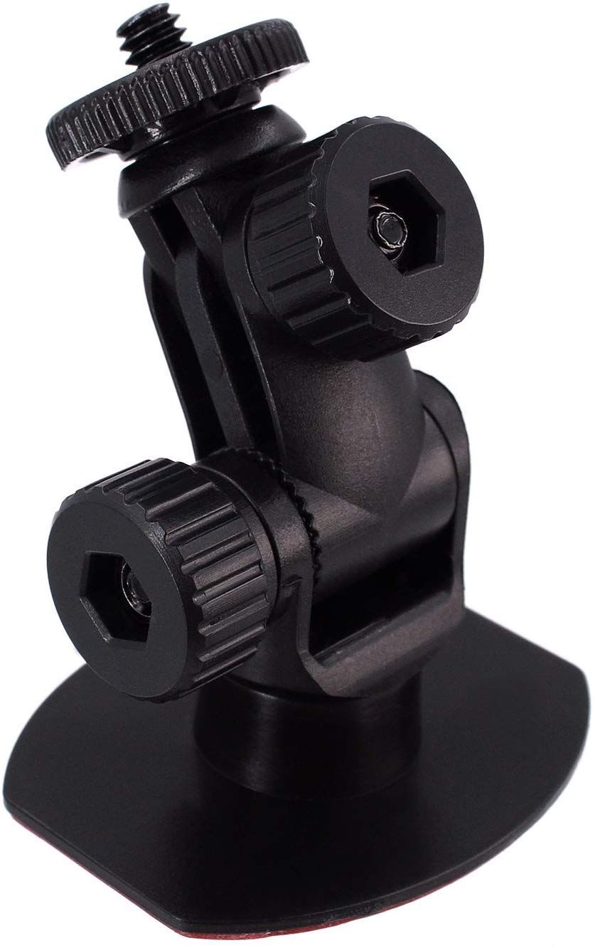 "iSaddle CH114 Car Camera Mount Holder - 1/4"-20 Thread, 3M Adhesive, Fits GoPro, Sony, Ricoh, HP - Universal Dash Cam Solution"