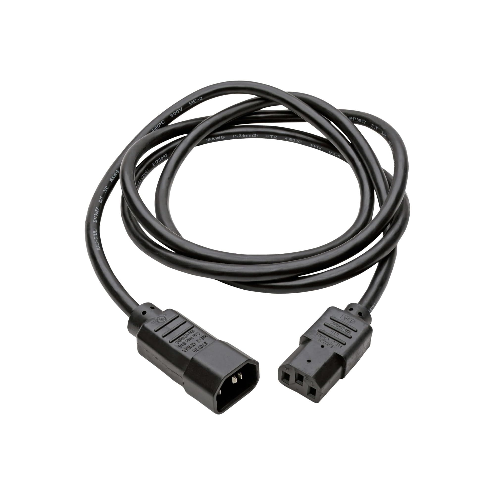 Tripp Lite P004-006 6ft 18AWG Power Cord (IEC-320-C14 to C13) - Reliable & Durable Connection
