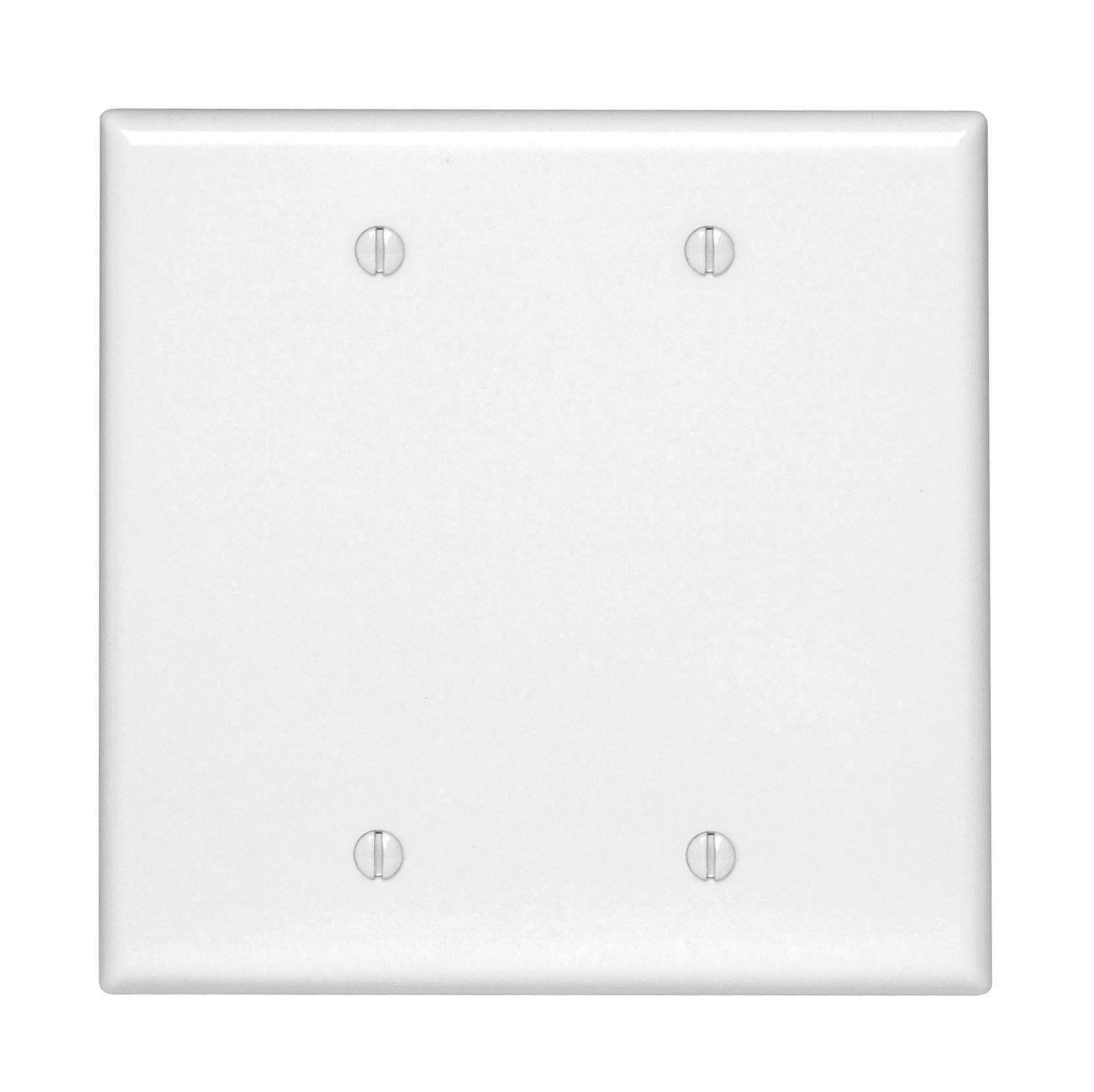 Leviton 80525-W 2-Gang Blank Wallplate - Midway Size, White | Durable & Stylish Home Upgrade