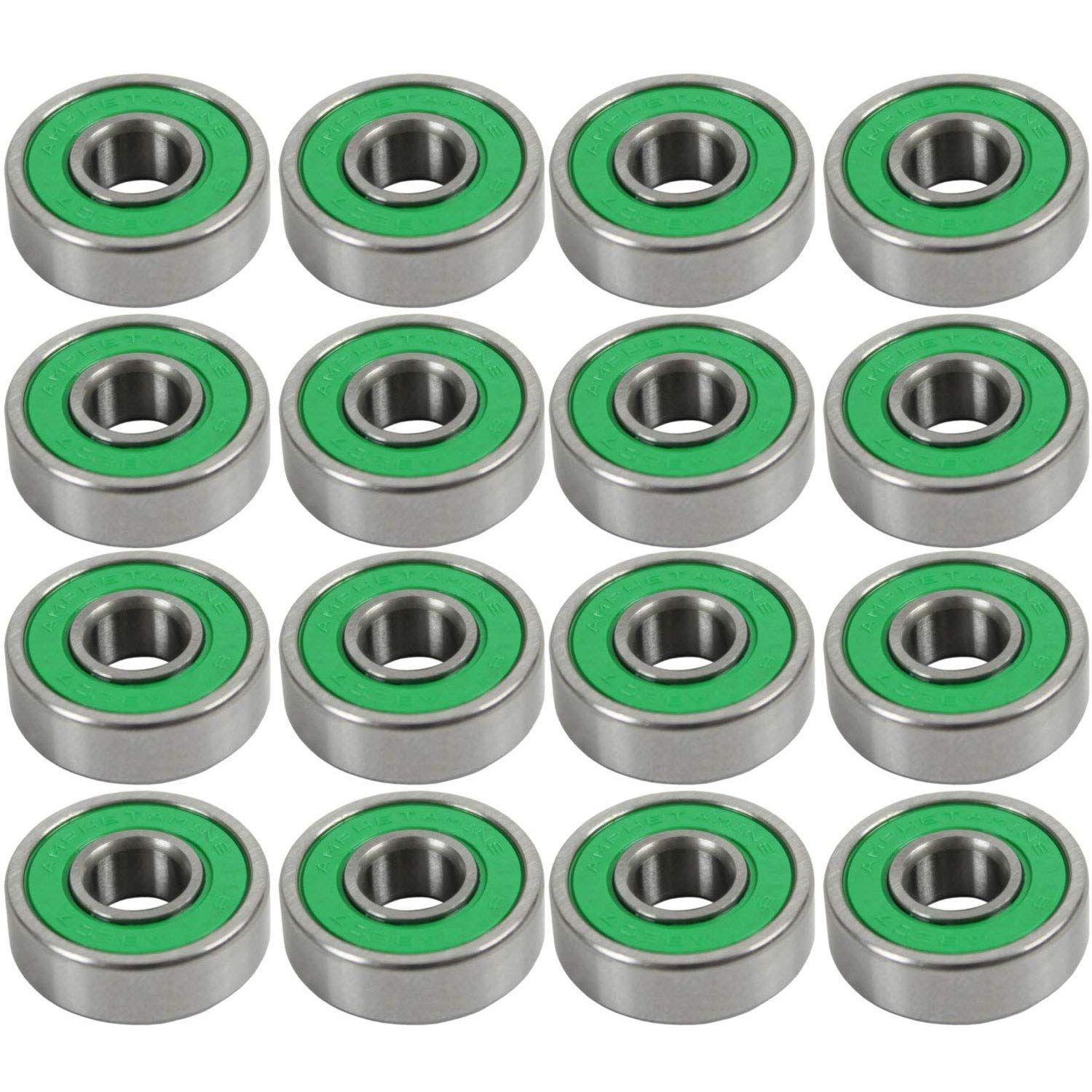 Buy Amphetamine Inline Skate Bearings Set of 16 - ABEC 7 Pre-Lubricated, Double Shielded for Speed & Performance
