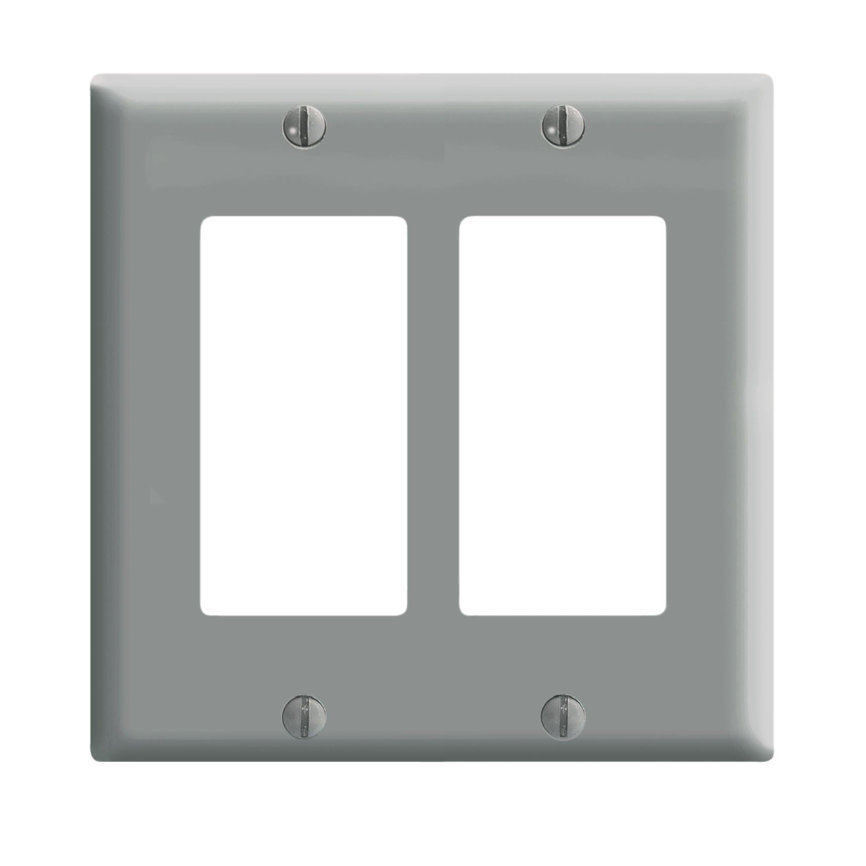 Leviton 80409-GY Decora 2 Gang Wall Plate in Grey - Durable & Stylish Home Upgrade