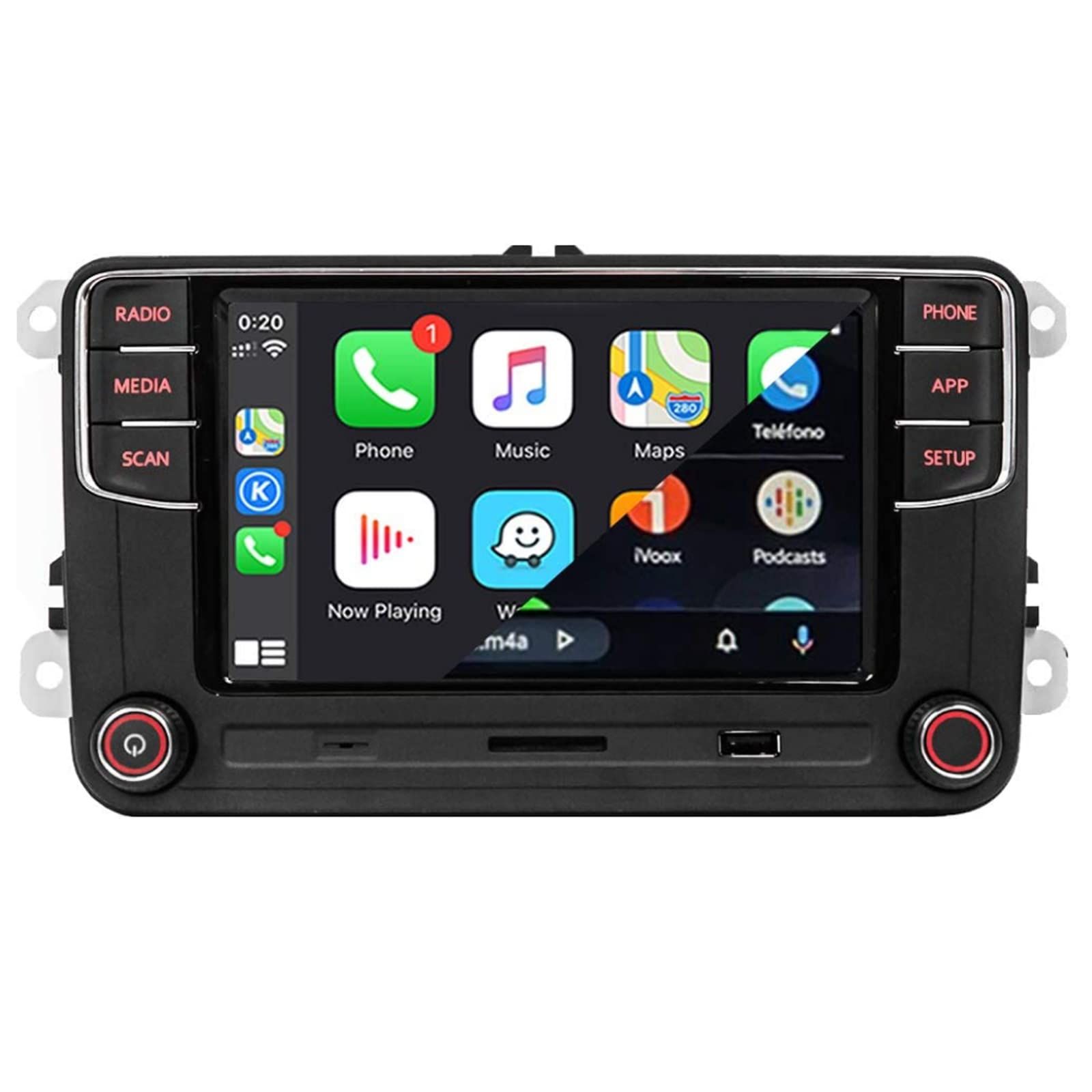"SCUMAXCON 6.5" Car Stereo RCD360 PROII: Carplay, Android Auto, Bluetooth for VW Golf, Passat, Jetta & More"