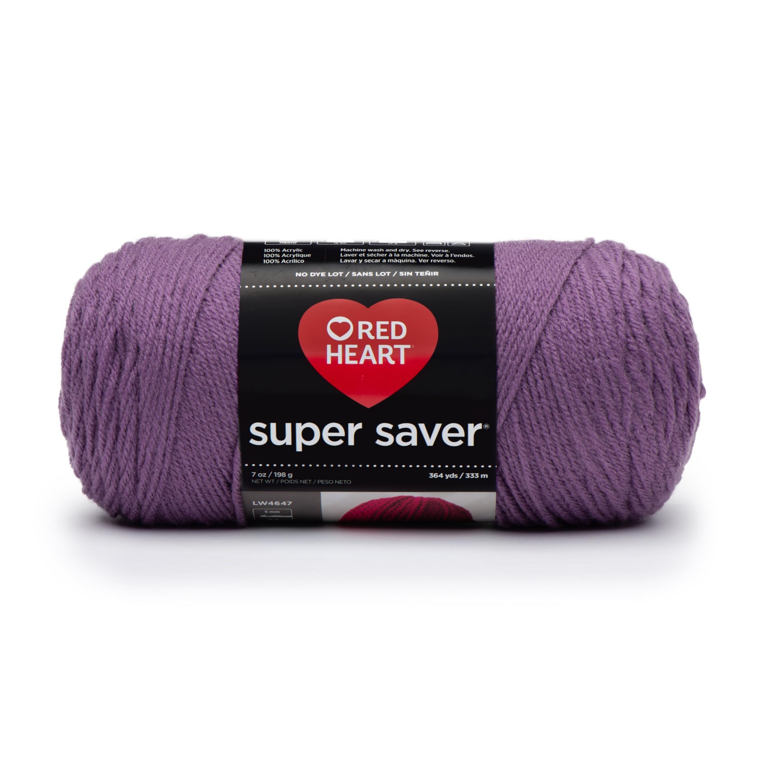 Buy RED HEART Super Saver Yarn in Medium Purple - Perfect for Your Next Craft Project!