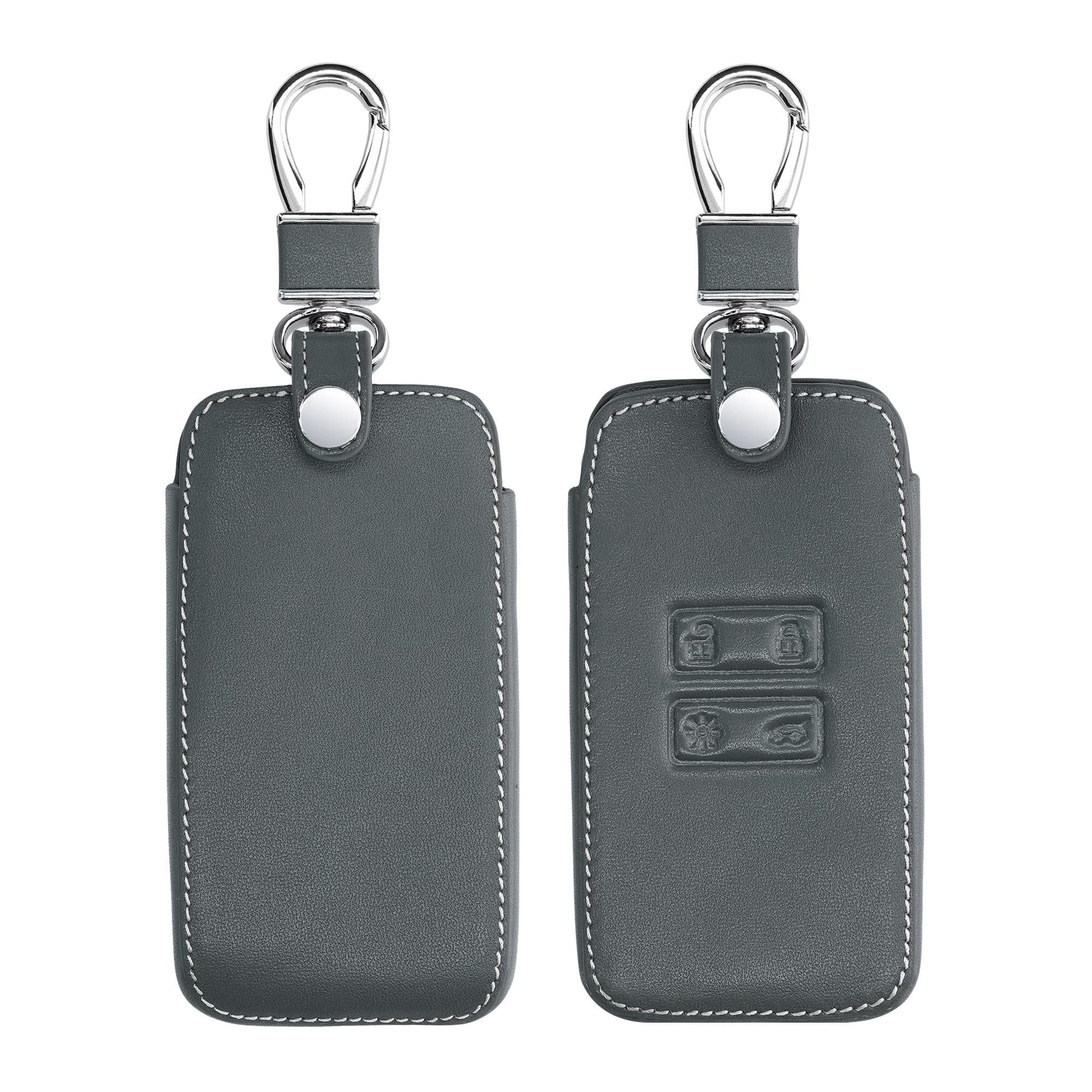 KWMobile Faux Leather Key Cover for Renault 4 Button Smart Key - Durable Protection for Keyless Go