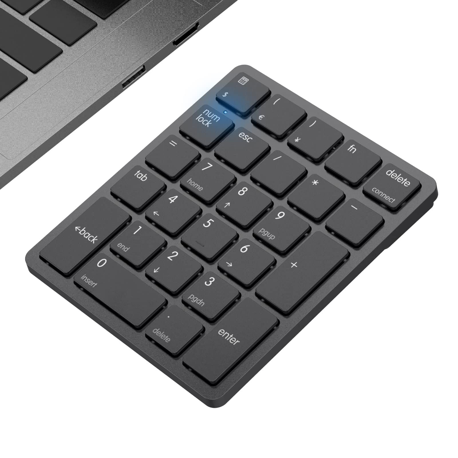 Buy Havit Bluetooth Wireless Numeric Keypad - Portable 26-Key Numpad for Laptop & PC | Rechargeable Financial Accounting Tool
