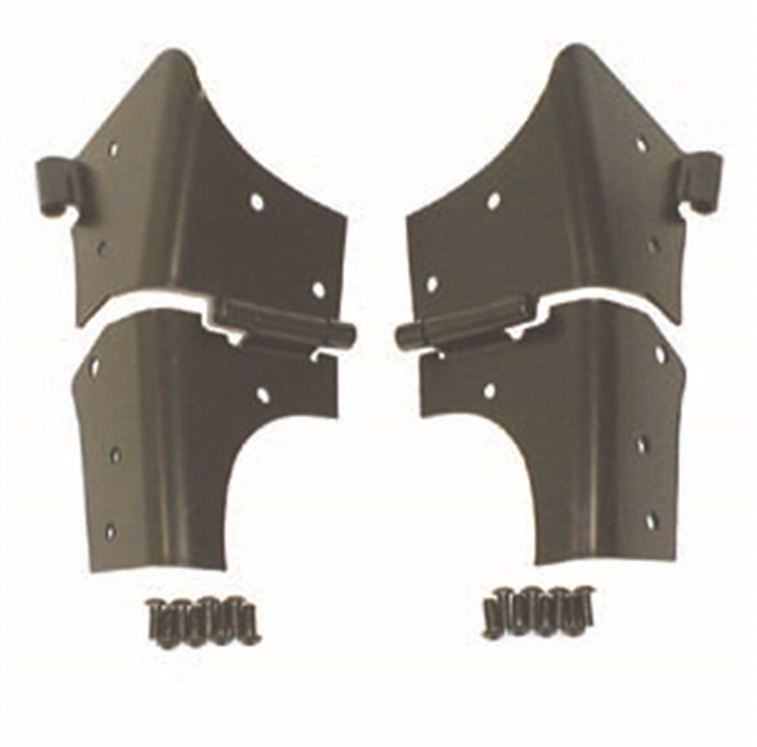 Rugged Ridge Door Hinge Brackets for Jeep CJ & Wrangler YJ/TJ | Durable Black 11202.03
