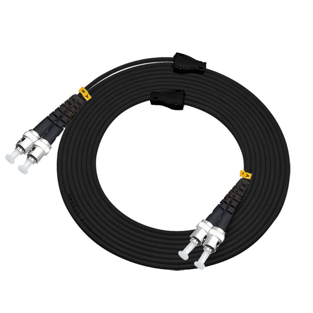 Jeirdus 20M SC to SC Outdoor Armored Duplex Fiber Optic Cable Jumper - Singlemode 9/125 SM Patch Cord