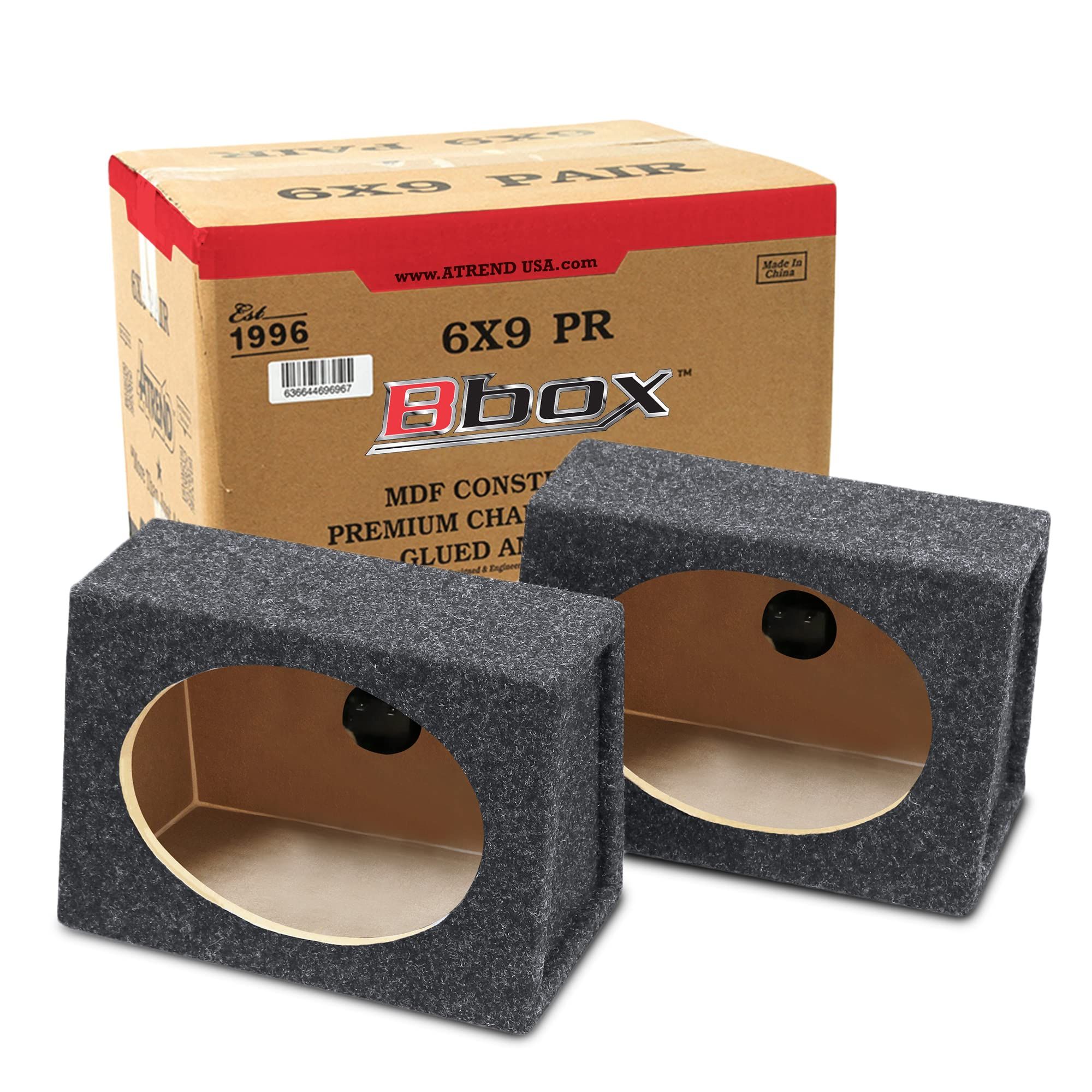 High-Quality Bbox Pro 6x9 Speaker Boxes & Enclosures for Home & Vehicle - Set of 2 with Push & Insert Terminals