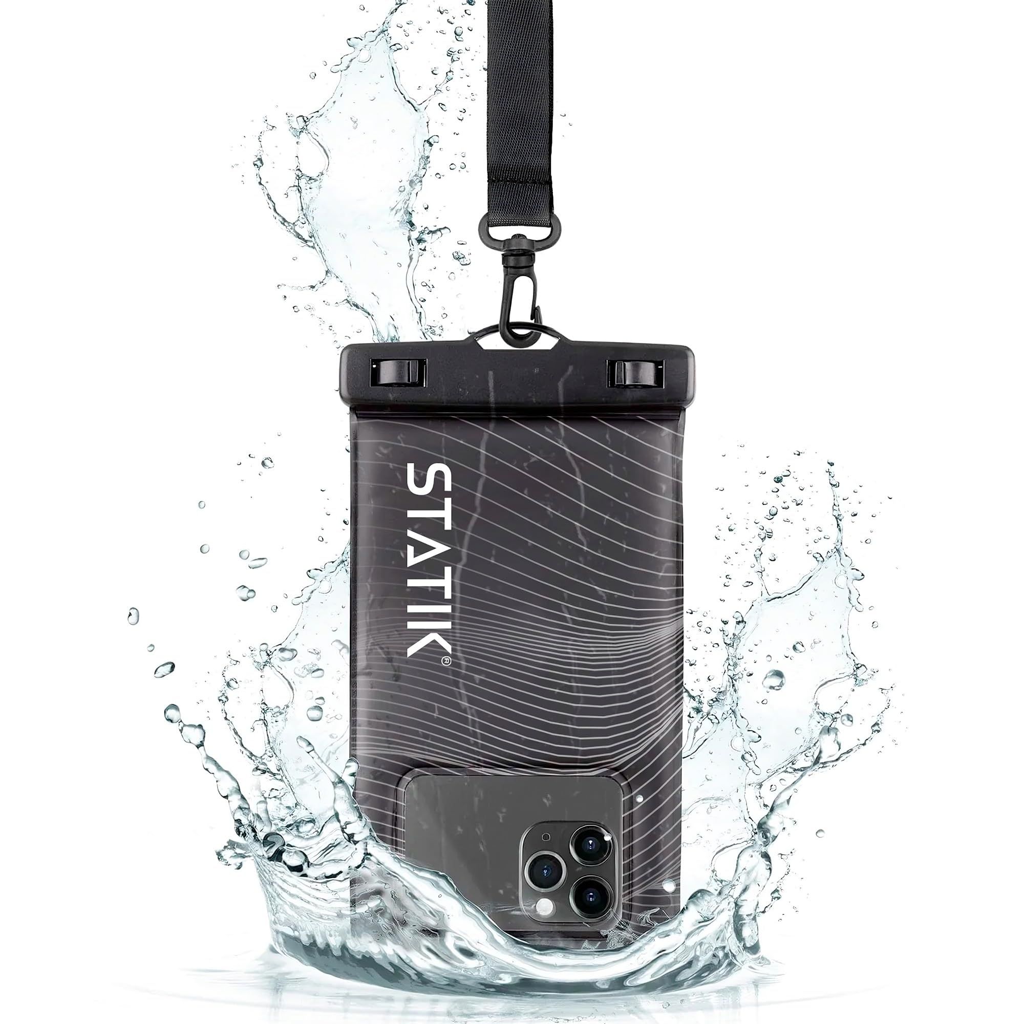 "Statik MarCase Waterproof Phone Pouch - IPX8 Floating Bag for Phones Up to 7" | Designed with WakeSurf Champion Noah Flegel"