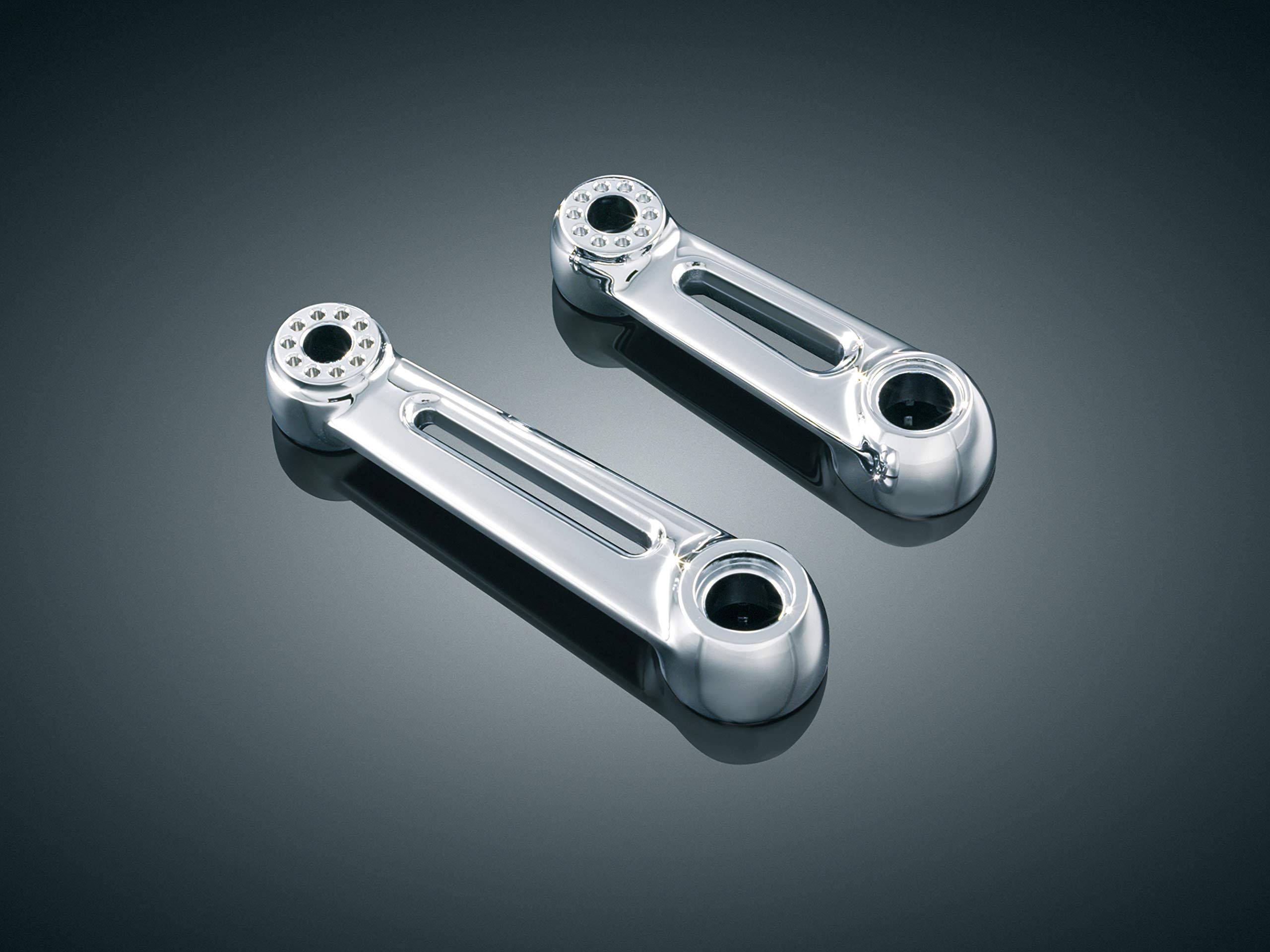 Kuryakyn 4060 Motorcycle Foot Control Component: 4-1/2" Short Arms for Ergo & Ergo II Cruise Mounts, Chrome, 1 Pair