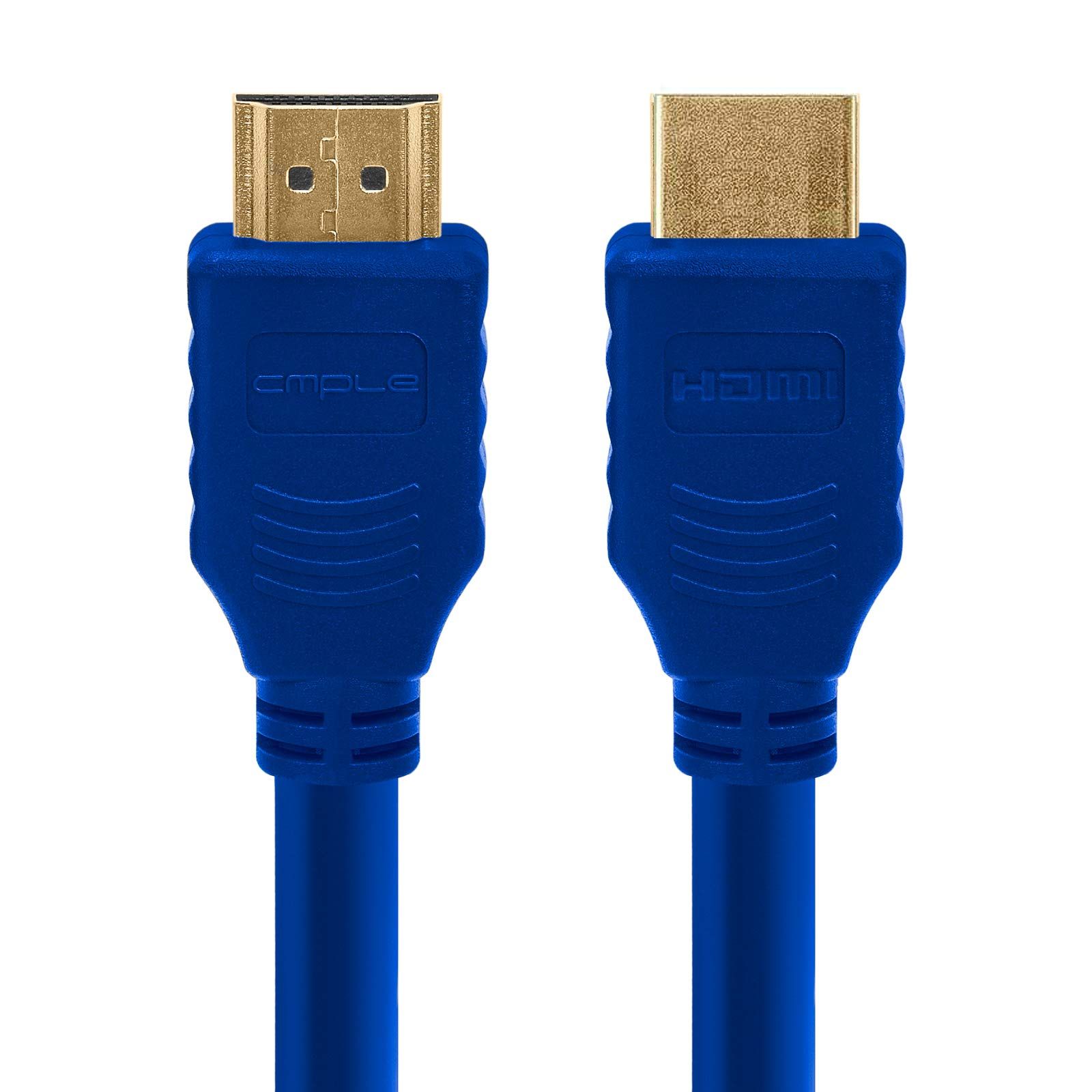 Cmple 3FT HDMI Cable - High Speed 4K UHD 60Hz, 18Gbps, 3D Audio Return - Durable Blue HDMI Cord