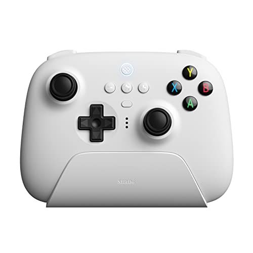 8Bitdo Ultimate 2.4G Wireless Controller with Charging Dock for Windows, Android & Raspberry Pi - White Edition
