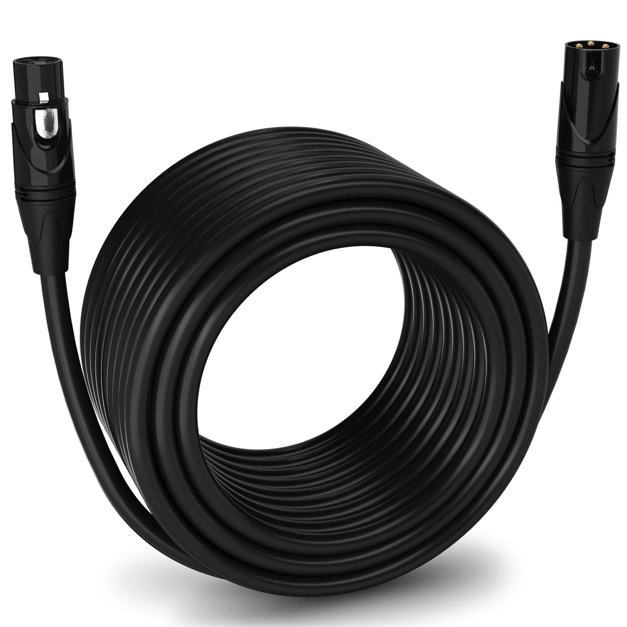 LyxPro 100ft XLR Microphone Cable - Balanced 3 Pin Male to Female for Pro Audio & Recording Devices