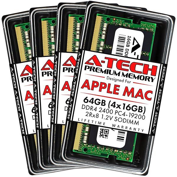 "Upgrade Your iMac 2017: A-Tech 64GB DDR4 RAM Kit (4x16GB) for 27" Retina 5K - Fast & Reliable Memory Boost"