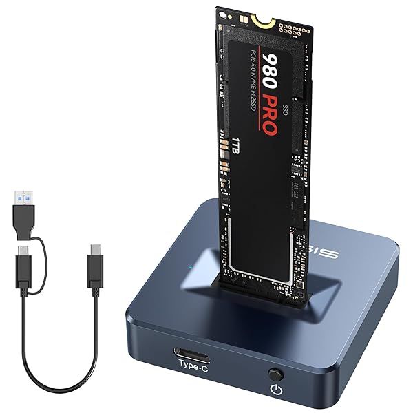 ACASIS NVME SSD Reader Adapter: Fast 10Gbps USB Docking Station for M.2 NVMe & SATA SSDs with Aluminium Alloy Housing