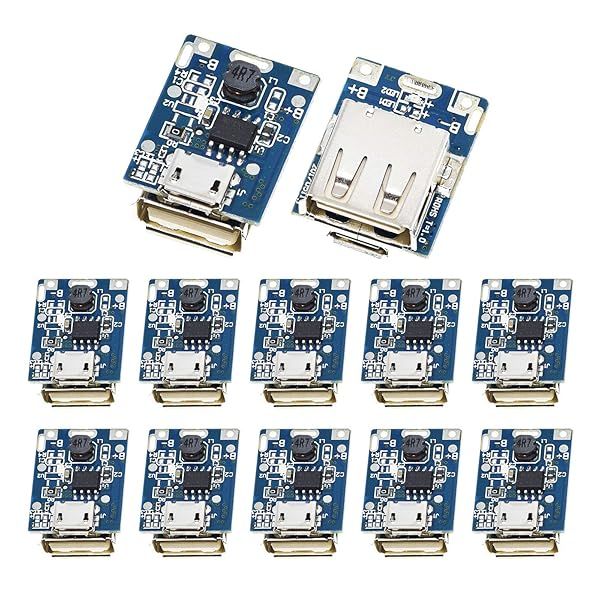 ALAMSCN 12PCS 5V 1A Boost Power Supply Module for Li-ion Battery Charging with LED Display & USB Port