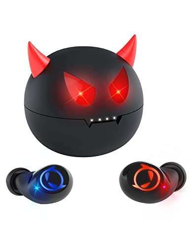 AMAFACE Tiny Bluetooth Earbuds for Kids - Waterproof Wireless Earphones with Cute Charging Case & Mic for Sports & Devices