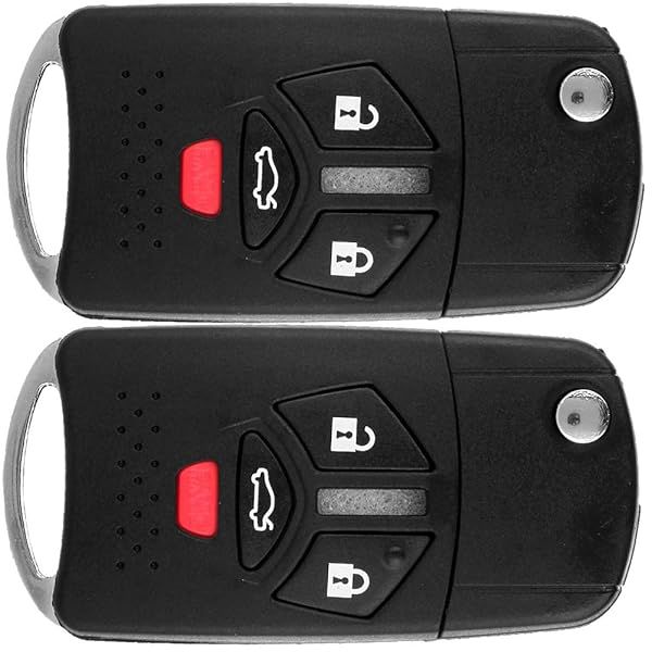 ANGLEWIDE Key Fob Shell Case Replacement for Mitsubishi Eclipse, Galant, Lancer (2008-2012) - 4 Button, FCC 6370A477