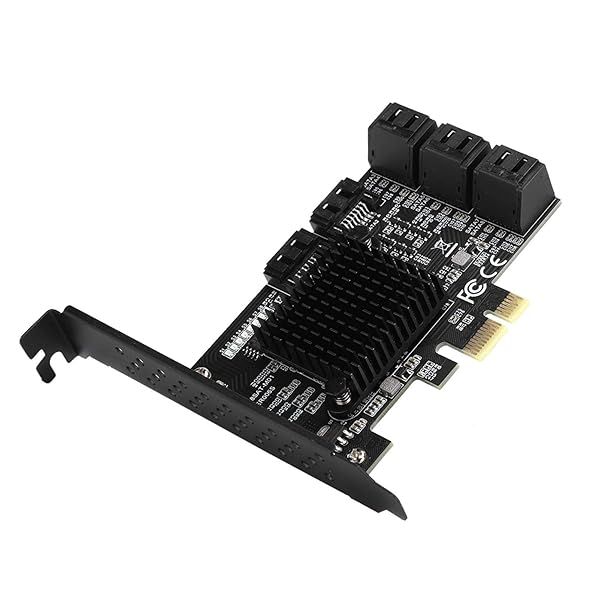 ASHATA PCI-E SATA Card: 8-Port SATA3.0 Expansion Board for Windows 7/8/10 - Boost Storage Performance!