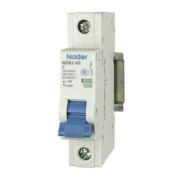 ASI AC Miniature Circuit Breaker 1 Pole 2A 240V - Shock-Proof, Trip Curve C for L1 & Neutral Circuits