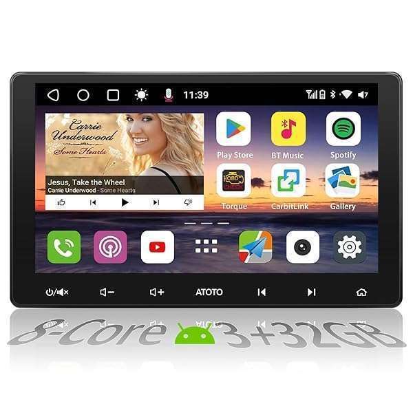 "ATOTO S8G2114PM 2nd Gen Android Car Stereo: 10.1" QLED, Dual Bluetooth, Wi-Fi, USB Tethering & Speed Compensated Volume Control"
