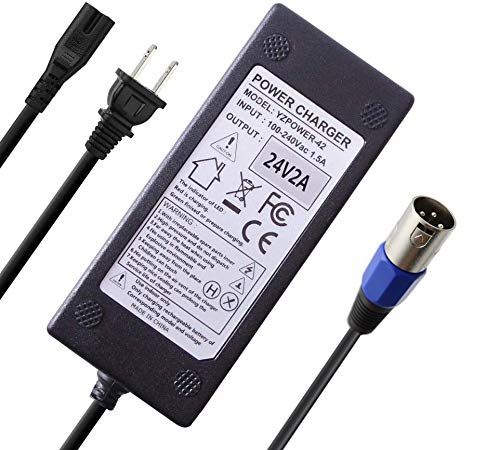 Buy Abakoo 24V 2A Battery Charger with XLR Connector for Ezip, Jazzy, Pride & Shoprider Models