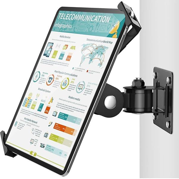 "AboveTEK Tablet Wall Mount: Securely Fits 7-11" Tablets, Anti-Theft Lock, Articulating Swivel for iPad & Galaxy Tab"