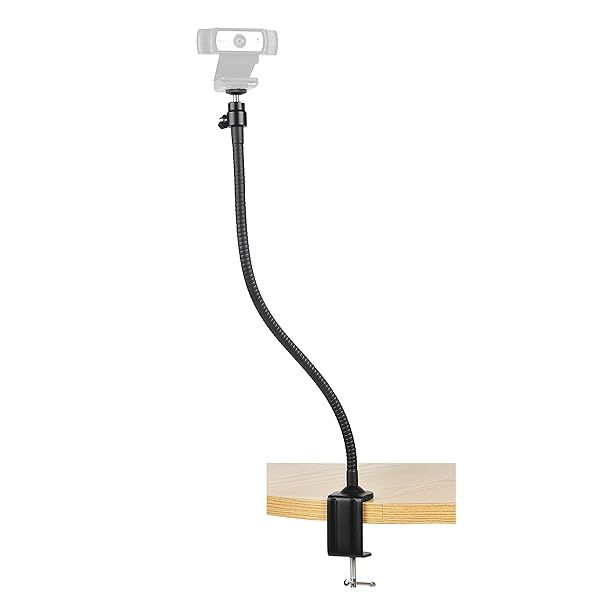 Flexible AceTaken Webcam Mount: Gooseneck Arm Clamp for Logitech C920, C922, C930, Brio - 25 Inch Tripod Stand