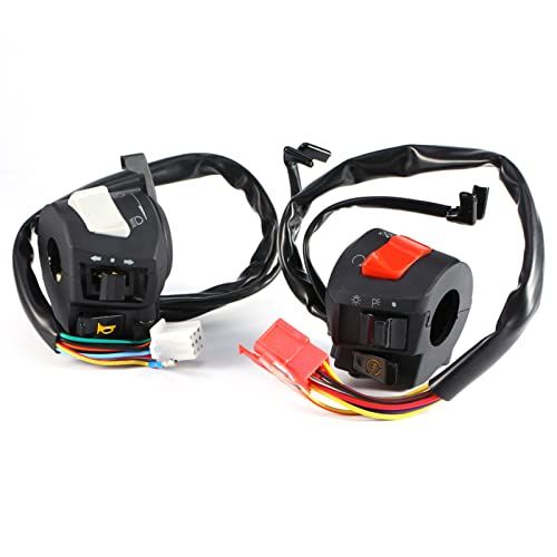 "Acouto 7/8" Motorcycle Handlebar Control Switch Set - Horn, Turn Light, Headlight & Engine Stop"