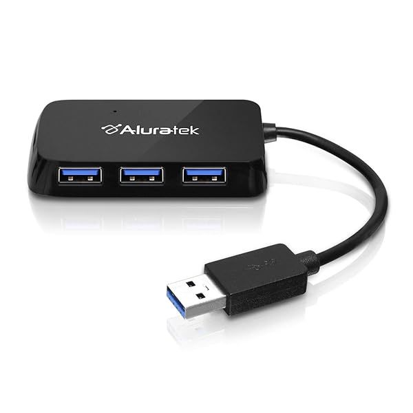 Aluratek 4-Port USB 3.1 SuperSpeed Hub (AUH2304F) - Fast Data Transfer & Convenient Connectivity