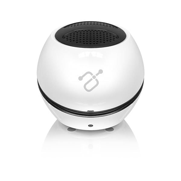 Aluratek BUMP Bluetooth Mini Speaker (APS02F) - Portable Wireless Indoor/Outdoor with Built-in Mic - White