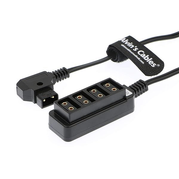 Alvin's Cables D-Tap Splitter: 4-Port Female Power Hub for V-Mount Cameras - 60cm (23.6in) Cable
