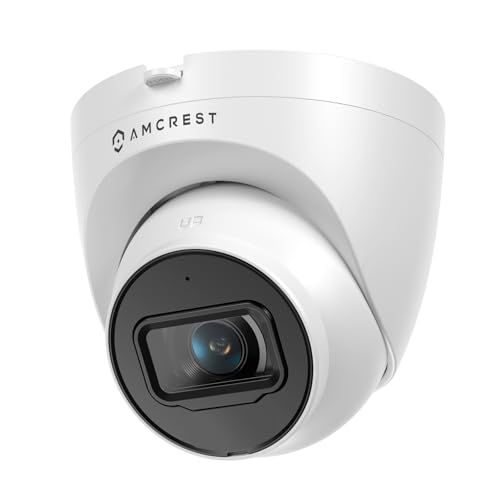 Amcrest 5MP Turret POE Camera: UltraHD Outdoor Security with Night Vision & Audio