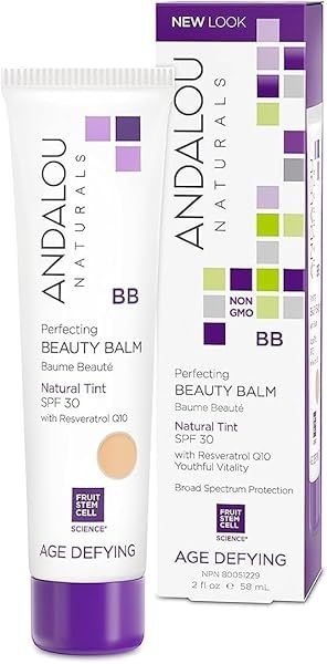 Andalou Naturals BB Beauty Balm SPF 30: Tinted Moisturizer & Mineral Sunscreen for Flawless Skin
