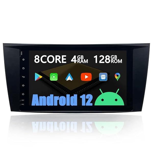 "Upgrade Your Mercedes-Benz: Android 12 Car Stereo with CarPlay, GPS & 8" Touch Screen - Octa Core, 4G+128G, Bluetooth & More!"