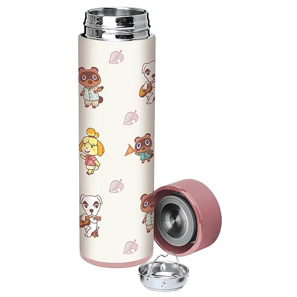 Animal Crossing 17oz Insulated Stainless Steel Water Bottle - Leak Proof Island Idols Design