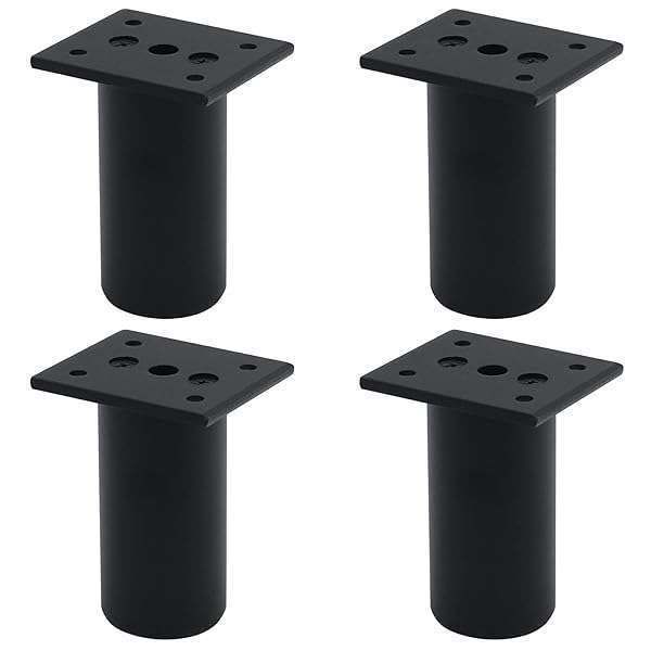 Adjustable Aluminum Alloy Furniture Feet - 3-Inch Height, Set of 4 for Sofa & Cabinet Support