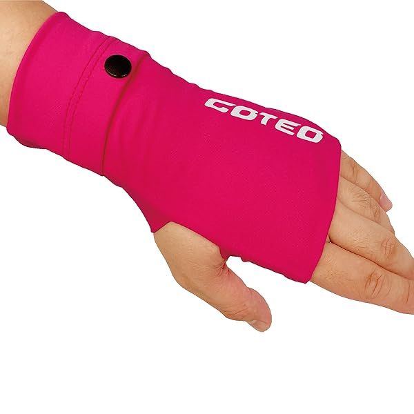 Pink Arm Band with Glove for Running - Hands-Free Wrist Cell Phone Holder & Sweatband Wallet