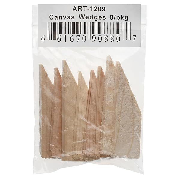 Art Advantage 8pc Natural Canvas Wedges - Perfect for Painting & Craft Projects