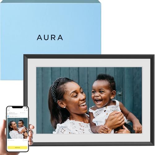 "Best Aura Digital Picture Frame 10.1" HD - Gift Photos Instantly via WiFi | Easy Setup & Free App | Wirecutter's Top Choice"