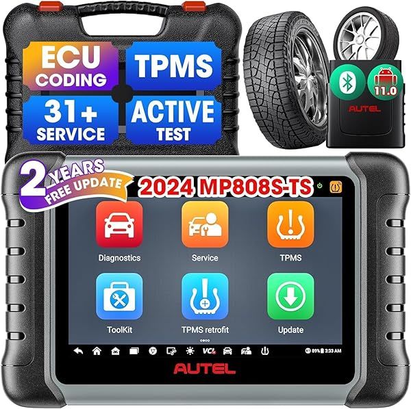 2025 Autel MaxiPRO MP808S-TS: OBDII Scanner with 2-Year Free Updates, Active Test, ECU Coding & 31+ Services