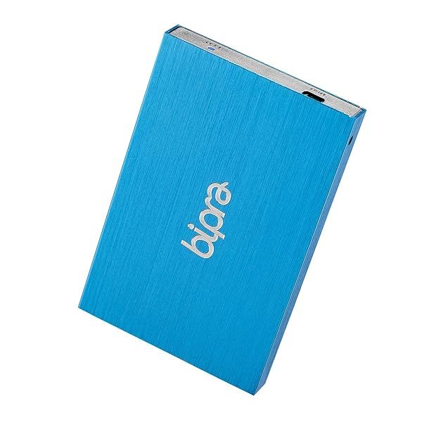 BIPRA 120GB Portable External Hard Drive - USB 2.0, 2.5 Inch, Blue, FAT32 - Fast Storage Solution
