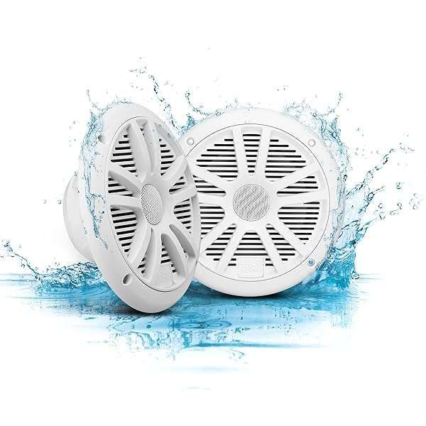"Upgrade Your Sound: BOSS Audio MR6W 6.5" Marine Speakers - 180W, Weatherproof, Full Range, 2-Way Coaxial"