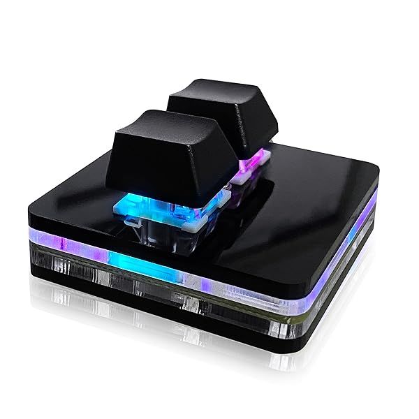 BTXETUEL NONO OSU 2-Key RGB Mechanical Gaming Keyboard - Hotswap Mini Keypad for Rhythm Games