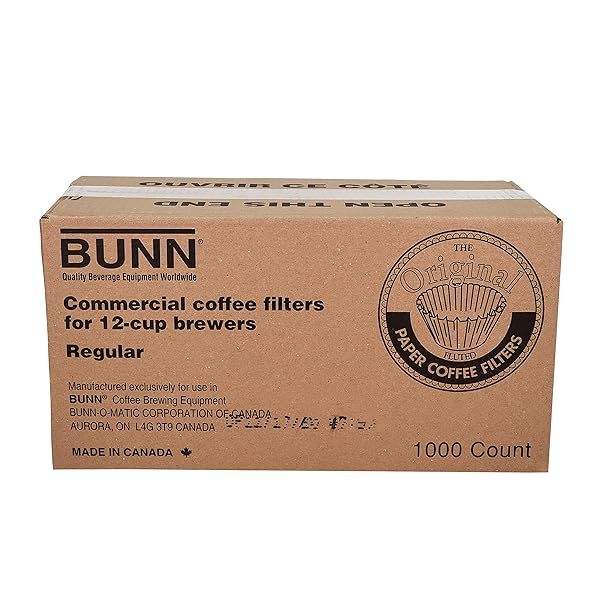 Buy BUNN 12-Cup Commercial Coffee Filters - 1000 Count (Pack of 1) | High-Quality Brewing Supplies
