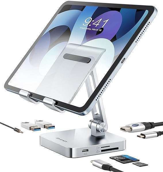 BYEASY 7-in-1 USB C Hub with 4K HDMI, Audio Jack & PD Charging for iPad Pro & MacBook Pro - Ultimate Docking Station