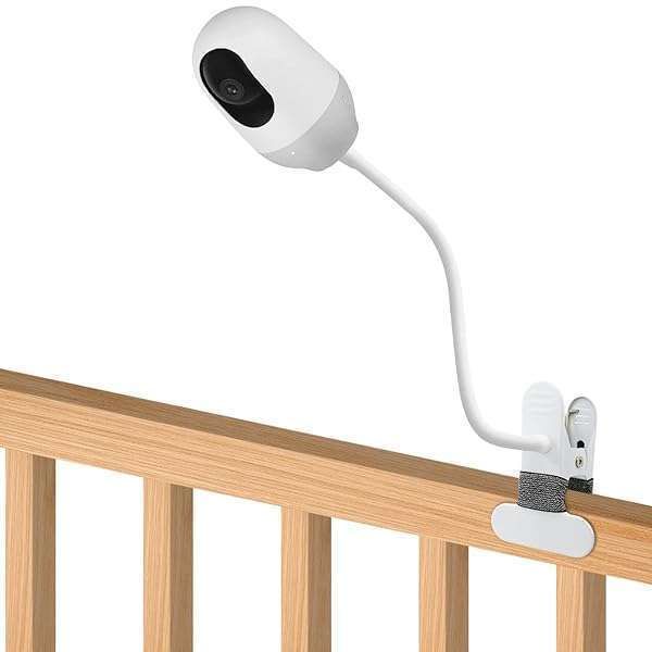 Flexible Gooseneck Baby Monitor Mount for Nooie Cameras - Tool-Free Crib Holder & Stand