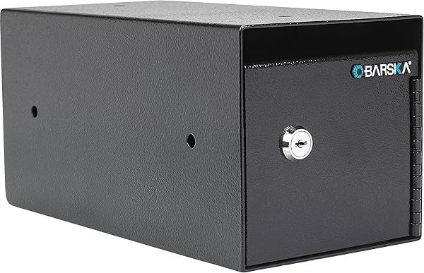 Barska AX13676 Drop Safe: Secure Cash, Receipts & Keys - Durable Black Lock Box