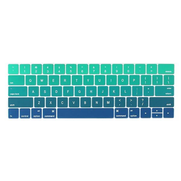 "Ultra Thin Gradient Color Keyboard Cover for MacBook Pro 13/15" - A1706/A1989/A2159/A1707/A1990 (Green) - 2016-2019 Models"