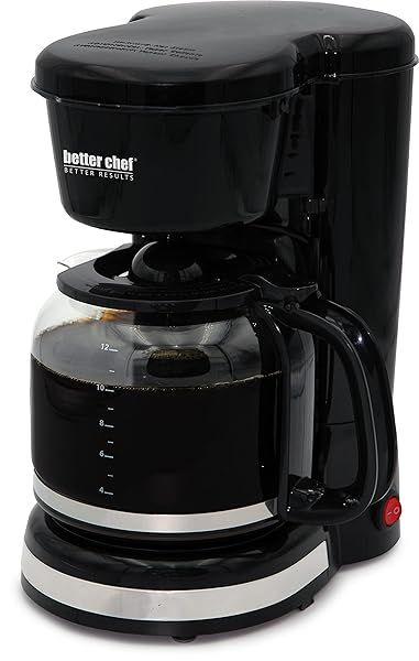Better Chef 12-Cup Coffee Maker with Pause-N-Serve & Brushed Metal Trim - Perfect Brew Every Time!